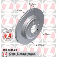 Zimmermann 150.3405.20 Bremsscheiben 2 Stück BMW
