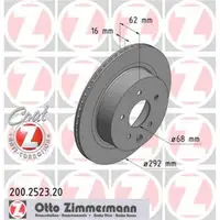 Zimmermann 200.2523.20 Bremsscheiben 2 Stück NISSAN