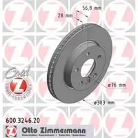 Zimmermann 600.3246.20 Bremsscheiben 2 Stück VW