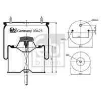 Federbalg Luftfederung Febi Bilstein 39421 für Gigant für Krone