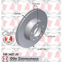 Zimmermann 150.3427.20 Bremsscheiben 2 Stück BMW