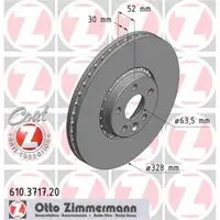Zimmermann 610.3717.20 Bremsscheiben 2 Stück VOLVO