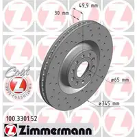 Zimmermann 100.3301.52 Bremsscheiben 2 Stück für VW