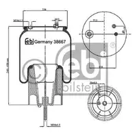 FEBI BILSTEIN 38667 Luftfederbalg für SCANIA