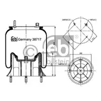 FEBI BILSTEIN 38717 Luftfederbalg für RENAULT, VOLVO
