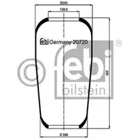 FEBI BILSTEIN 20720 Luftfederbalg für MERCEDES-BENZ, VOLVO, MAN
