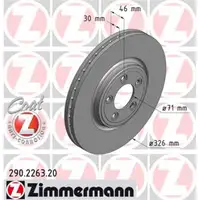 Original ZIMMERMANN 290.2263.20 Bremsscheiben 2 Stück für JAGUAR