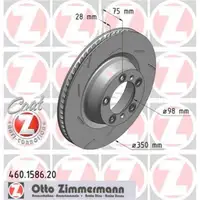Original ZIMMERMANN 460.1587.20 Bremsscheiben 2 Stück für PORSCHE