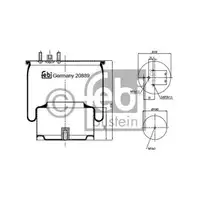 FEBI BILSTEIN 20889 Luftfederbalg für DAF