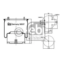 FEBI BILSTEIN 38537 Luftfederbalg für DAF