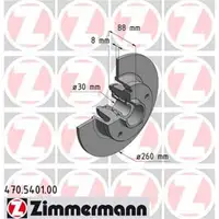 ZIMMERMANN 470.5401.00 Bremsscheiben 2 Stück RENAULT