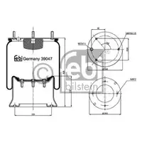 FEBI BILSTEIN 39047 Luftfederbalg für RENAULT, DAF