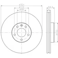 TEXTAR 92132305 Bremsscheiben 2 Stück vorne für AUDI