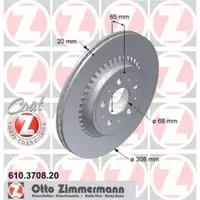 ZIMMERMANN 610.3708.20 Bremsscheiben 2 Stück VOLVO
