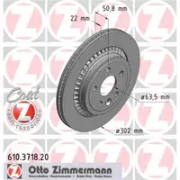 ZIMMERMANN 610.3718.20 Bremsscheiben 2 Stück VOLVO