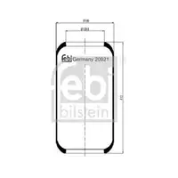 FEBI BILSTEIN 20921 Luftfederbalg für SETRA, IVECO, MERCEDES-BENZ