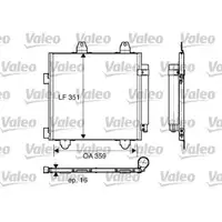 VALEO 818014 Kondensator PSA, TOYOTA C1, 107, Aygo