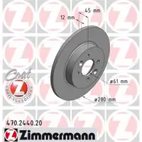ZIMMERMANN 470.2440.20 Bremsscheiben 2 Stück RENAULT