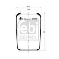 FEBI BILSTEIN 39560 Luftfederbalg für RENAULT, MERCEDES-BENZ, MAN, DAF