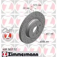 Original ZIMMERMANN 400.3657.52 Bremsscheiben 2 Stück für MERCEDES-BENZ