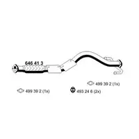 Abgasrohr Ernst 646413 für Hyundai Vorne