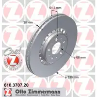 ZIMMERMANN 610.3707.20 Bremsscheiben 2 Stück VOLVO
