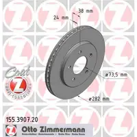 ZIMMERMANN 155.3907.20 Bremsscheiben 2 Stück CHRYSLER