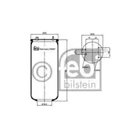 FEBI BILSTEIN 20887 Luftfederbalg für DAF