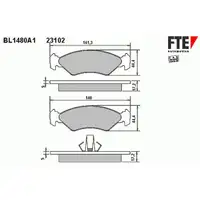 FTE BL1480A1 Scheibenbremsbelag-Satz