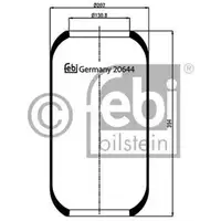 FEBI BILSTEIN 20644 Luftfederbalg für MERCEDES-BENZ, VOLVO, SETRA, DAF