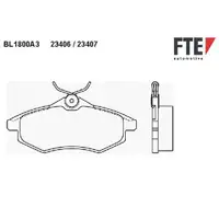 FTE BL1800A3 Scheibenbremsbelag-Satz