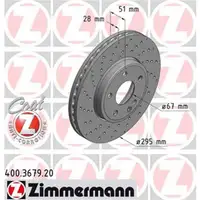 ZIMMERMANN 400.3679.20 Bremsscheiben 2 Stück MERCEDES-BENZ