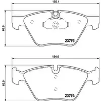 Textar Bremsbeläge vorn + Warnkontakt BMW 5er E60 Touring E61