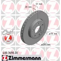 ZIMMERMANN 400.3690.20 Bremsscheiben 2 Stück MERCEDES-BENZ