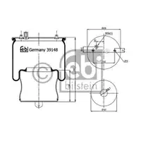 FEBI BILSTEIN 39148 Luftfederbalg für VOLVO