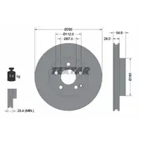 TEXTAR 92115105 Bremsscheiben 2 Stück vorne für MERCEDES-BENZ