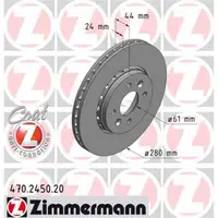 ZIMMERMANN 470.2450.20 Bremsscheiben 2 Stück DACIA