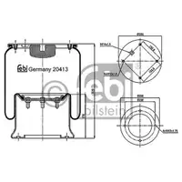 FEBI BILSTEIN 20413 Luftfederbalg für SCANIA