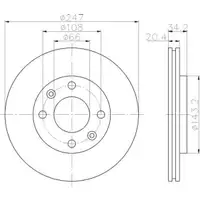 TEXTAR 92043103 Bremsscheiben 2 Stück PEUGEOT