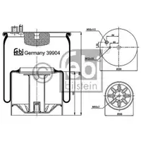 FEBI BILSTEIN 39904 Luftfederbalg für MAN, ERF
