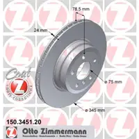 ZIMMERMANN Bremsscheiben 2 Stück z. Bsp. für BMW