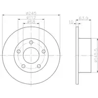 Original Textar Bremsenset Scheiben Ø245 voll Beläge hinten Audi 100 A6 Avant