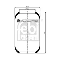 FEBI BILSTEIN 20661 Luftfederbalg für VOLVO, SETRA, NEOPLAN