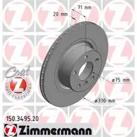 ZIMMERMANN 150.3495.20 Bremsscheiben 2 Stück BMW
