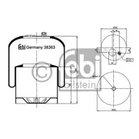 Federbalg Luftfederung Febi Bilstein 38363 für Mercedes Benz für Mercedes Benz