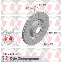 Original ZIMMERMANN 230.2370.52 Bremsscheiben 2 Stück für FIAT