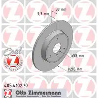 ZIMMERMANN 405.4102.20 Bremsscheiben 2 Stück SMART