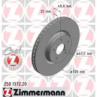 ZIMMERMANN 250.1372.20 Bremsscheiben 2 Stück FORD