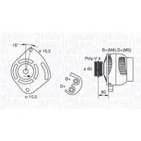 MAGNETI MARELLI 063321604010 GENERATOR FI