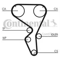 CONTINENTAL CTAM CT1101WP1 Zahnriemen Kit + Wasserpumpe
